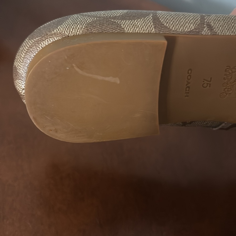 Coach Women's Brown Patterned Flats - Picture 3 of 5